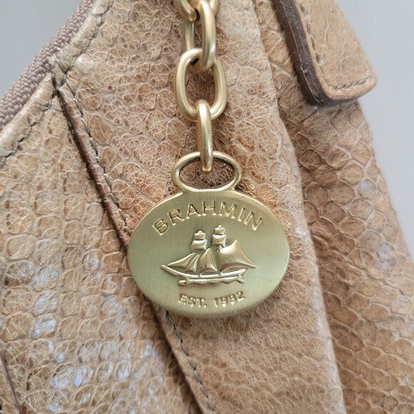 Brahmin Shoulder Luxury Handbag - Mint Condition - Cream‎ Color - Picture 13 of 14